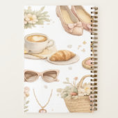 Cuaderno Coquette Aesthetic Pink Bow Makeup Person ノートブック (裏面)