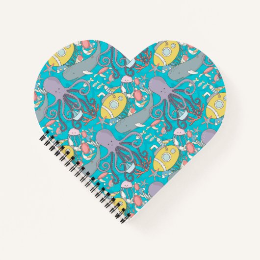 Cuaderno corazón colección Under the Sea ノートブック (正面)