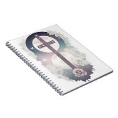 Cuaderno cross tattoo flower 30 ノートブック (右側)