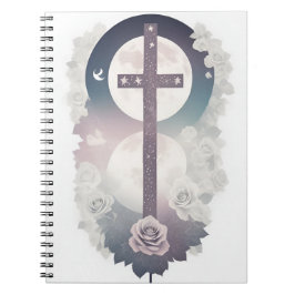 Cuaderno cross tattoo flower 30 ノートブック