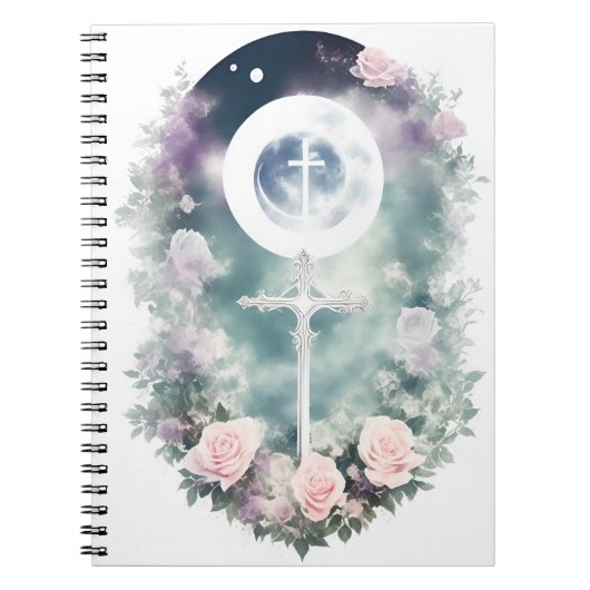 Cuaderno cross tattoo flower 31 ノートブック (正面)