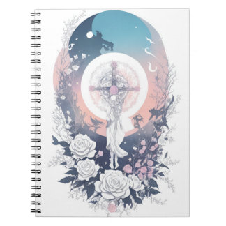 Cuaderno cross tattoo flower 35 ノートブック