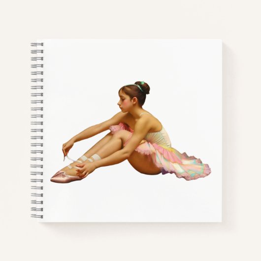 Cuaderno cuadrado con dibujos de bailarinas ノートブック (正面)
