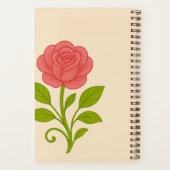 Cuaderno Cuadriculado Coquette Floral Grid ノートブック (裏面)