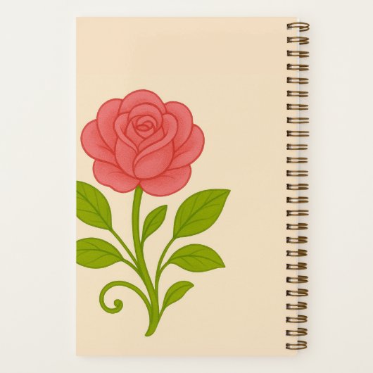 Cuaderno Cuadriculado Coquette Floral Grid ノートブック (裏面)