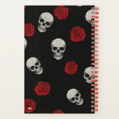 Cuaderno Cuadriculado Skulls and Roses Gridded ノートブック (裏面)