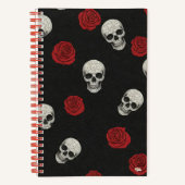 Cuaderno Cuadriculado Skulls and Roses Gridded ノートブック (正面)