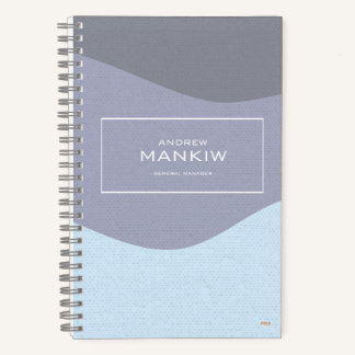 Cuaderno Cuadriculado Waves Blue-Gray Gridded ノートブック