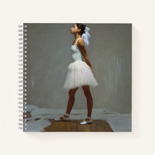 Cuaderno cuandrado con dibujos de bailarinas ノートブック (正面)