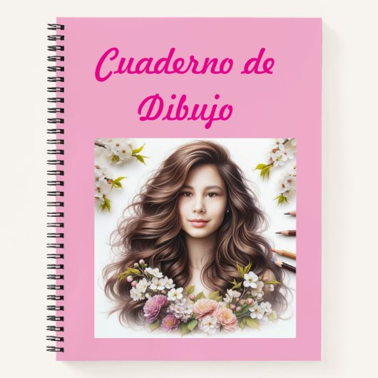 Cuaderno de dibujo floral ノートブック (正面)