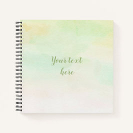 Cuaderno de espiral acuarela tonos suaves ノートブック
