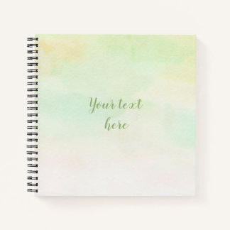 Cuaderno de espiral acuarela tonos suaves ノートブック