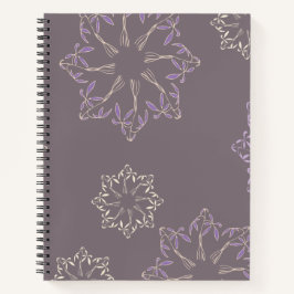 Cuaderno de espiral con diseño de plantas. ノートブック