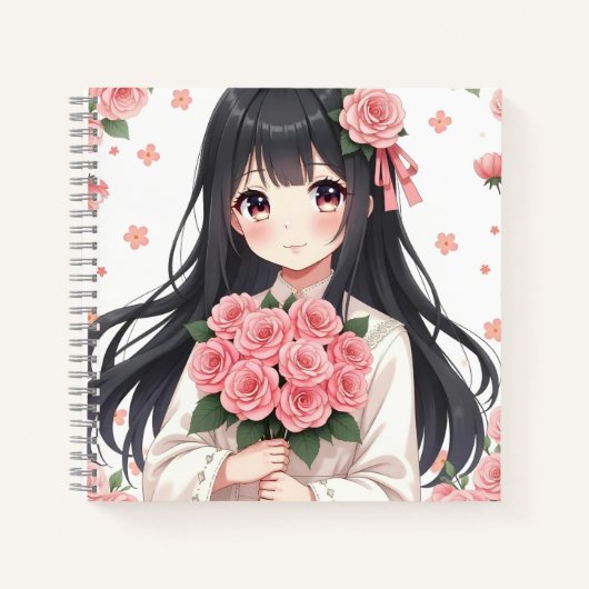 Cuaderno de espiral estilo anime personalizado ノートブック (正面)