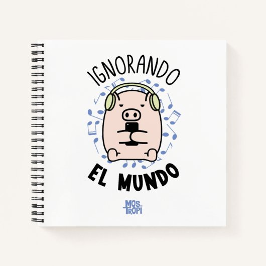 Cuaderno de espiral│Ignorando el mundo ノートブック (正面)