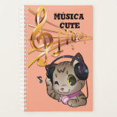 Cuaderno de música cute anime gato プランナー手帳 (正面)