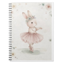 Cuaderno de notas estético de conejita para niñas