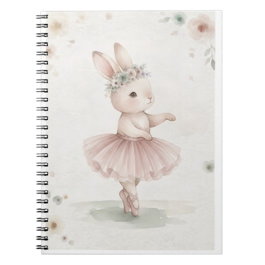 Cuaderno de notas estético de conejita para niñas ノートブック (正面)