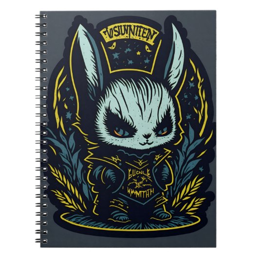 Cuaderno easter dark rabbit bunny halloween 1 ノートブック (正面)