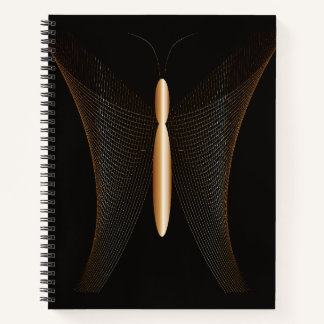 Cuaderno elegante con mariposa dorada minimalista ノートブック