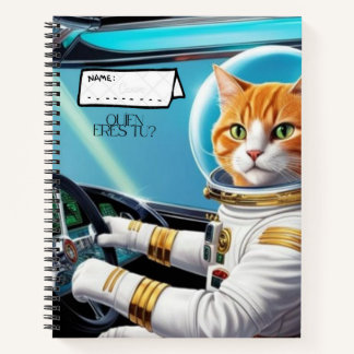 Cuaderno en espiral con diseño gato genial. ノートブック