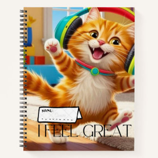 Cuaderno en espiral con lindo diseño gato. ノートブック