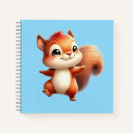Cuaderno espiral con diseño de linda ardilla ノートブック