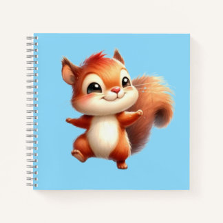 Cuaderno espiral con diseño de linda ardilla ノートブック