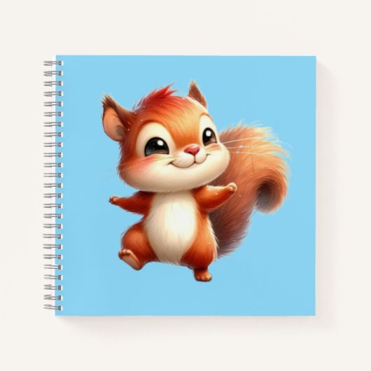 Cuaderno espiral con diseño de linda ardilla ノートブック (正面)
