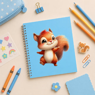 Cuaderno espiral con diseño de linda ardilla ノートブック