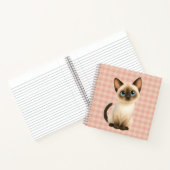 Cuaderno espiral con diseño de lindo gatito siamés ノートブック (内部)