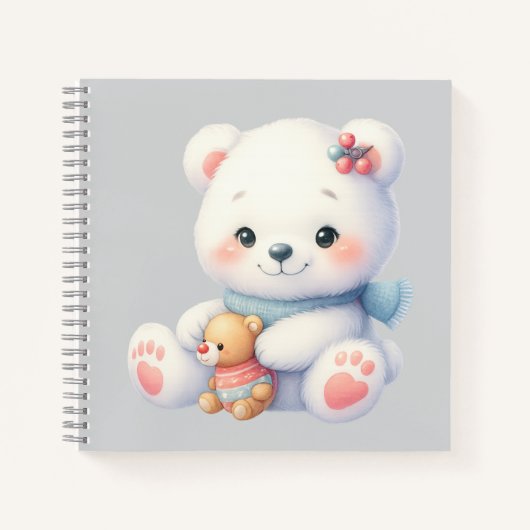 Cuaderno espiral con diseño de lindo osito ノートブック (正面)