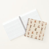 Cuaderno espiral con diseño de lindos conejitos ノートブック (内部)
