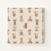 Cuaderno espiral con diseño de lindos conejitos ノートブック (裏面)
