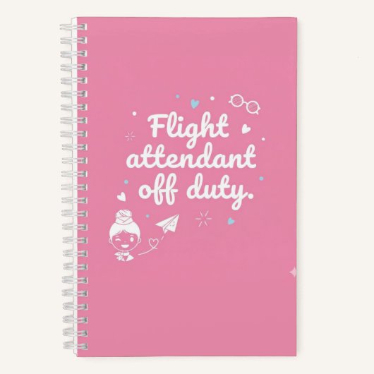 Cuaderno "Flight Attendant Off Duty" -Pink Edition ノートブック (正面)