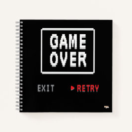 Cuaderno Game Over Retry Insert Coin ノートブック