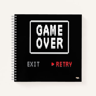 Cuaderno Game Over Retry Insert Coin ノートブック