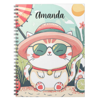 Cuaderno Kawaii Summer Cat ノートブック