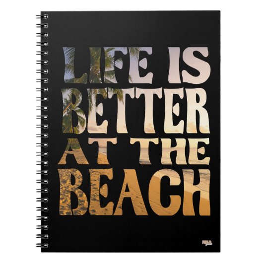 Cuaderno Life is Better at the Beach ノートブック (正面)