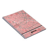 Cuaderno mapa minimalista de Berlín - Rosa-verde ノートブック (右側)