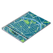 Cuaderno mapa minimalista de Bilbao - Azul-verde ノートブック (左側)