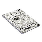 Cuaderno mapa minimalista de Bilbao - Blanco-negro ノートブック (右側)