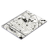 Cuaderno mapa minimalista de Bilbao - Blanco-negro ノートブック (左側)