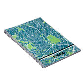 Cuaderno mapa minimalista de Madrid - Azul-verde ノートブック (右側)