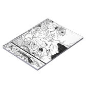 Cuaderno mapa minimalista Granada - Blanco-negro ノートブック (左側)