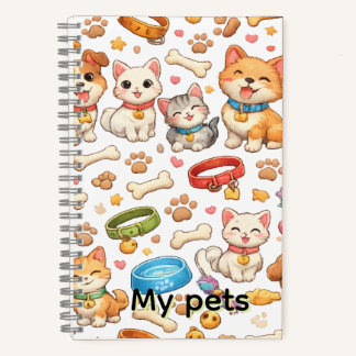 cuaderno masccotas ノートブック