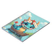 Cuaderno Personalizable con Nombre Diseño Dragon ノートブック (左側)