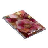 Cuaderno Personalizable con Nombre Diseño Flores ノートブック (右側)