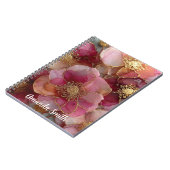 Cuaderno Personalizable con Nombre Diseño Flores ノートブック (左側)
