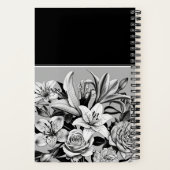 Cuaderno Professional Black & White Flowers ノートブック (裏面)